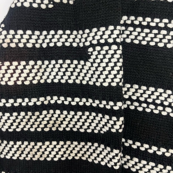 CHICOS Black and White Striped Women's open front mock neck cardigan size 3 - Picture 4 of 12